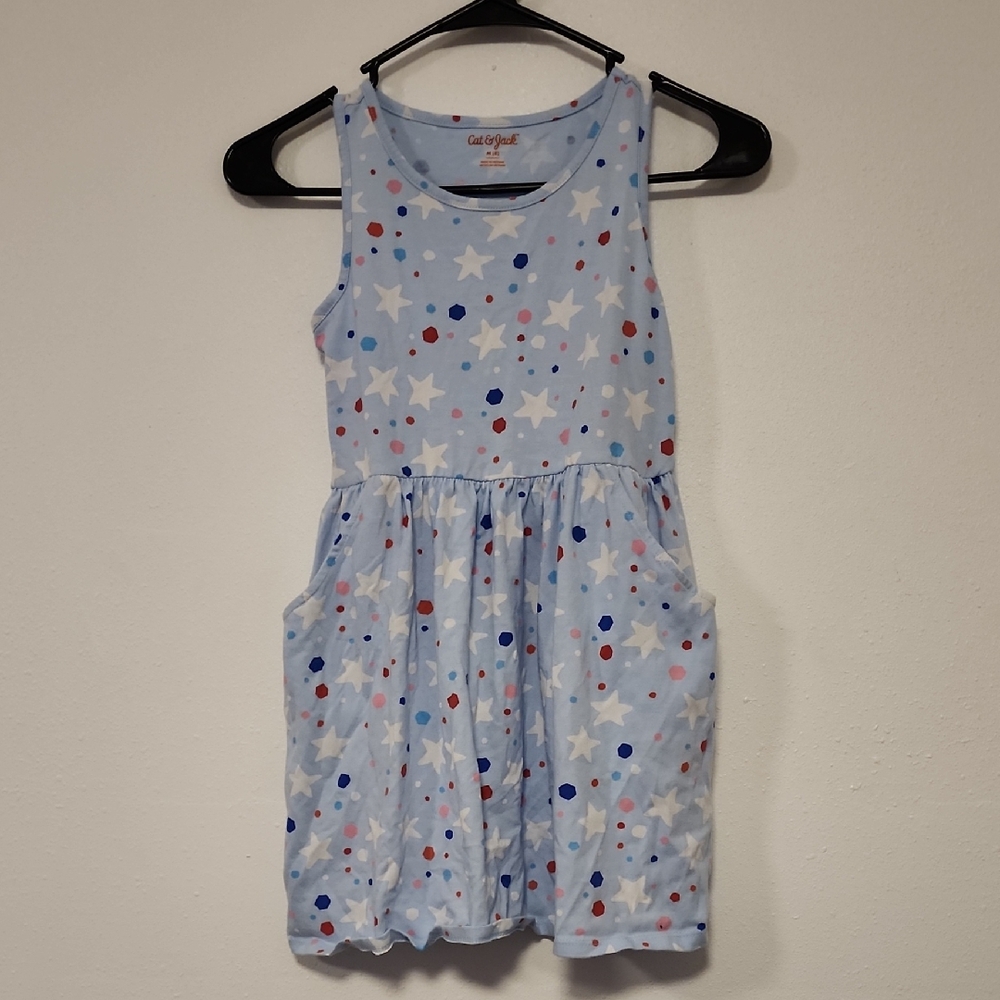 Cat & Jack Blue Sleeveless Scoop Neck Sundress